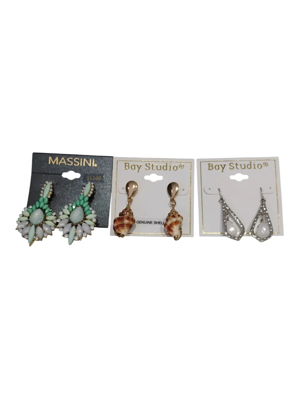 Bay Studio & Massini Set Of Three Earrings NWT